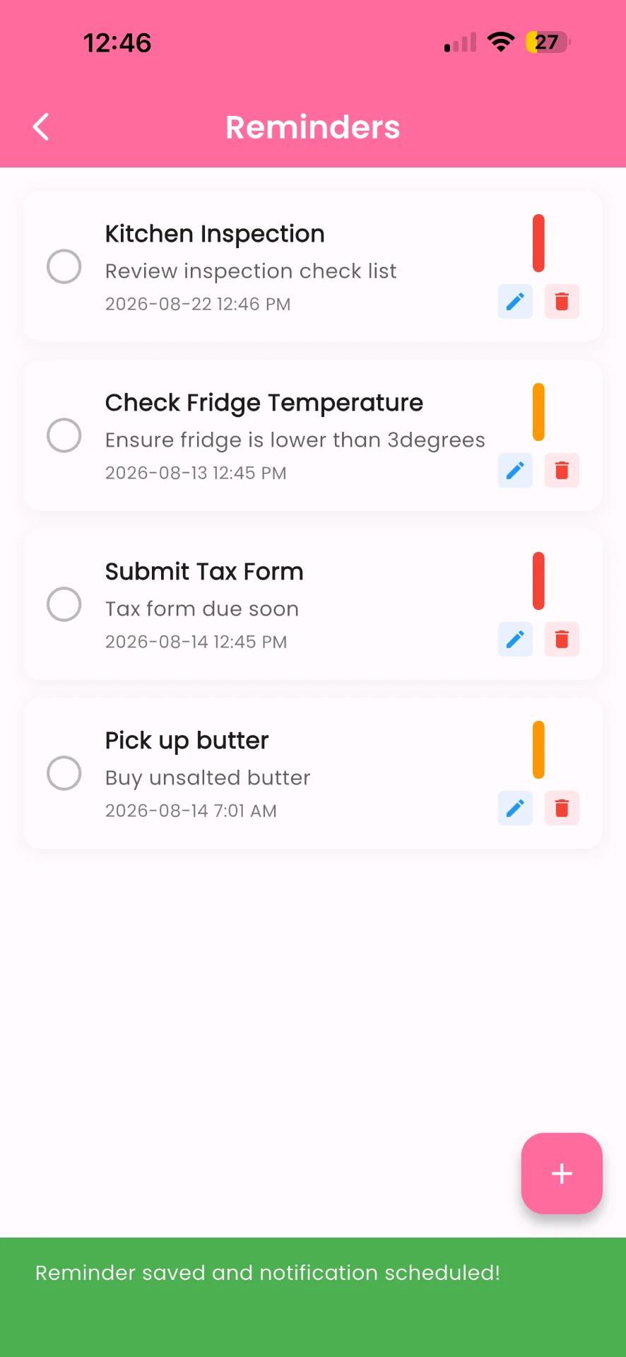 Reminders