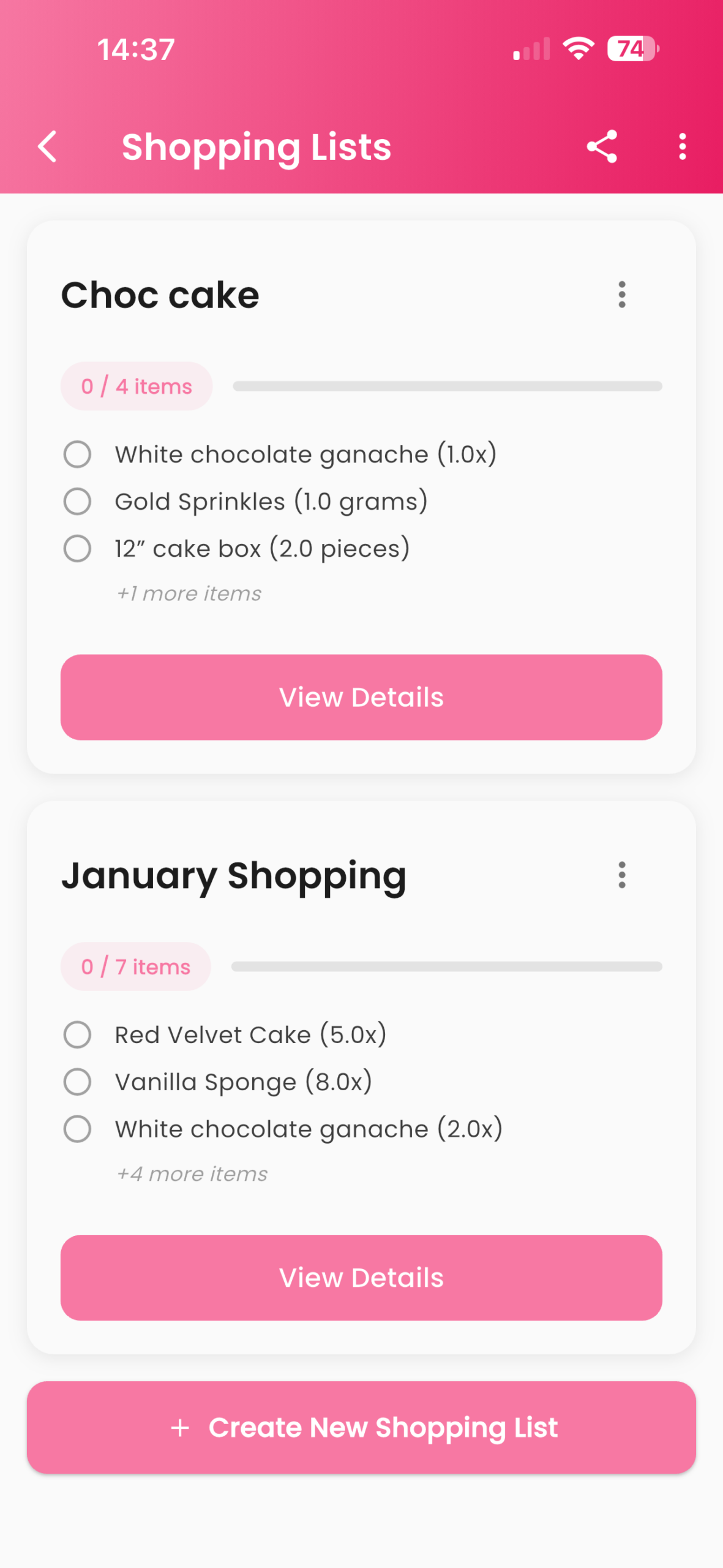 Shopping List